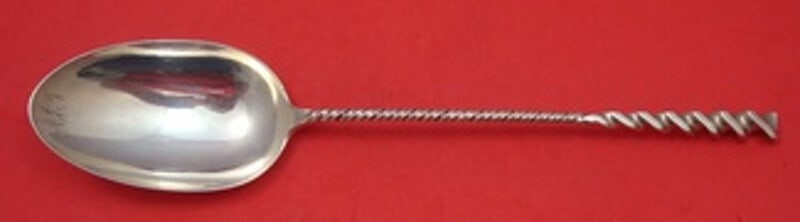 Whiting Square Twist #5 Sterling Silver Serving Spoon 10.5" (1 of 2)