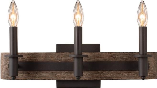 Kalco Satin Bronze 3-Light Bath Light Farmhouse Chic Style (1 of 1)