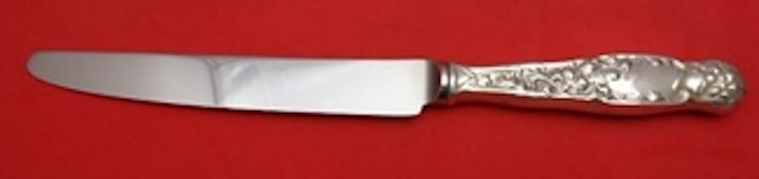 Whiting Heraldic Sterling Silver Dinner Knife French Blade 9 3/4" (1 of 1)
