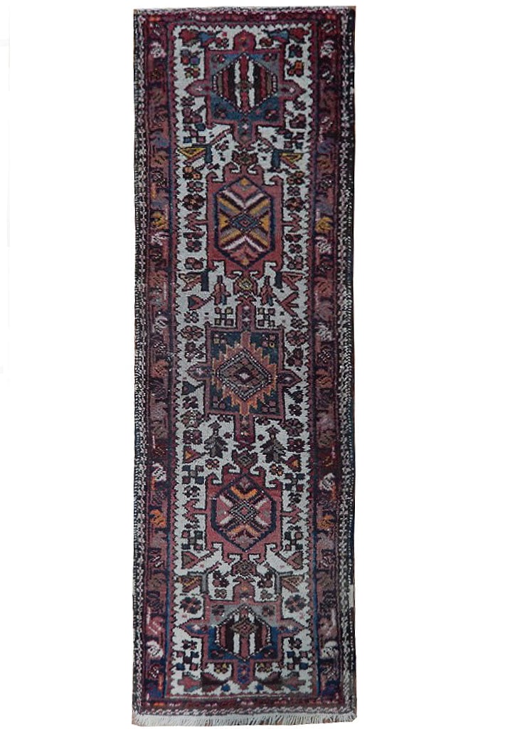 Antique Persian Karaja Runner 1.10 x 5.5 Handwoven Vintage Wool: Antique Persian Karaja Runner 1.10 x 5.5 Handwoven Vintage Wool Free continental US Shipping Elevate your home decor with this exquisite 2' x 5' Small Narrow Antique Persian Karaja Runner. Handwoven b