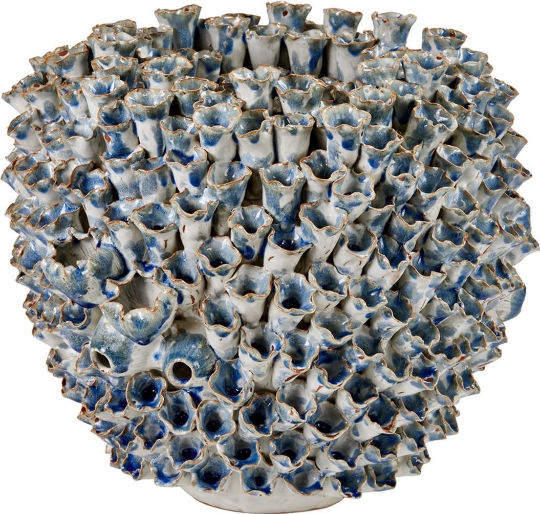 Handmade Green Coral Vase 12.5H for Coastal Decor (1 of 1)