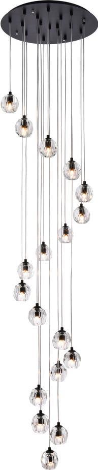 Eren 18-Light Crystal Pendant Lamp by Elegant Lighting: Eren 18-Light Crystal Pendant Lamp by Elegant Lighting Illuminate your space with the stunning Eren 18-Light Pendant, a perfect blend of modern glamour and functional design. This pendant lamp feature