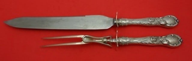 Reed & Barton La Parisienne Sterling Silver 2pc Roast Carving Set: Reed & Barton La Parisienne Sterling Silver 2pc Roast Carving Set This exquisite 2-piece roast carving set features the elegant La Parisienne pattern by Reed & Barton, crafted from high-quality sterli