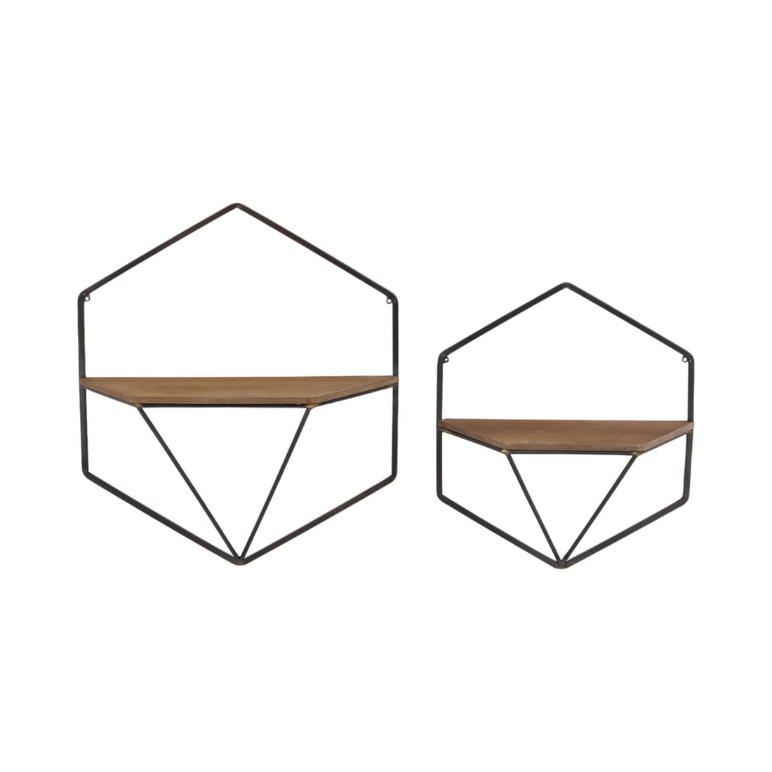 Sagebrook Brown Multi-Functional Wall Shelf Transitional Style (1 of 11)