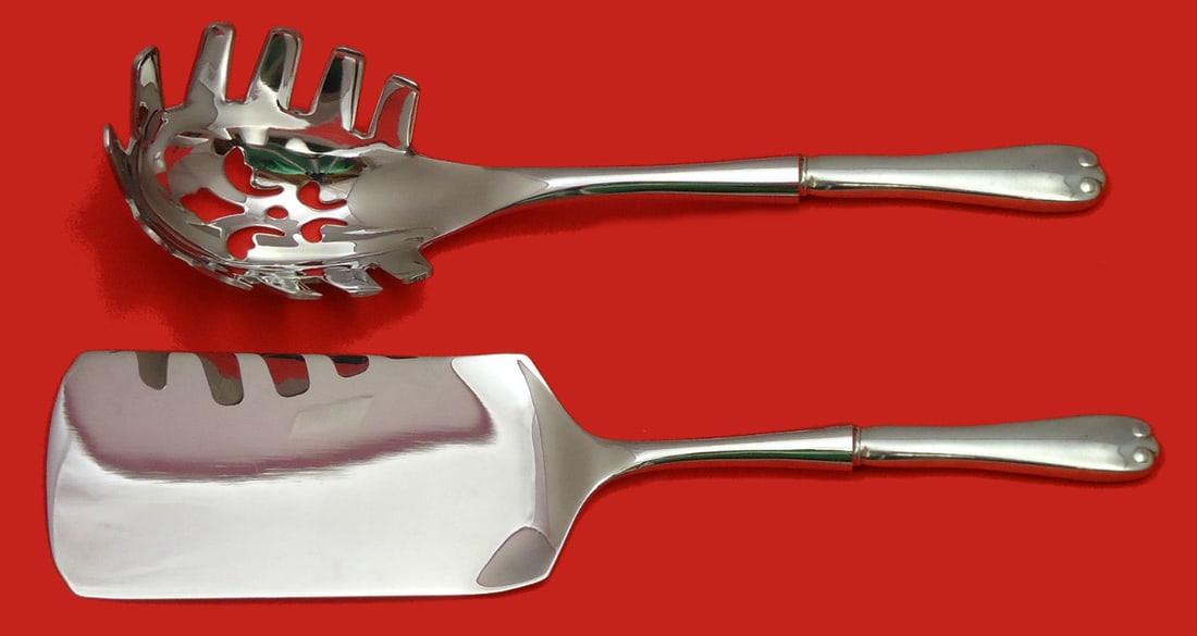 Tiffany & Co. Flemish Sterling Silver Custom Pasta Server Set 2pc (1 of 1)