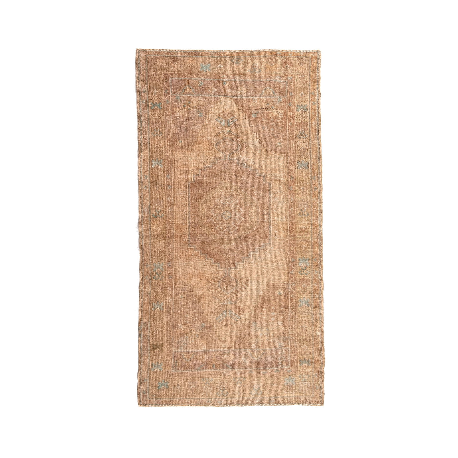 Authentic Handmade Anatolia Wool Carpet 38.2 x 74 Double Knots: Authentic Handmade Anatolia Wool Carpet 38.2 x 74 Double Knots Experience the elegance of this Authentic Handmade Anatolia Carpet, expertly crafted using a wool-on-wool technique for durability and co