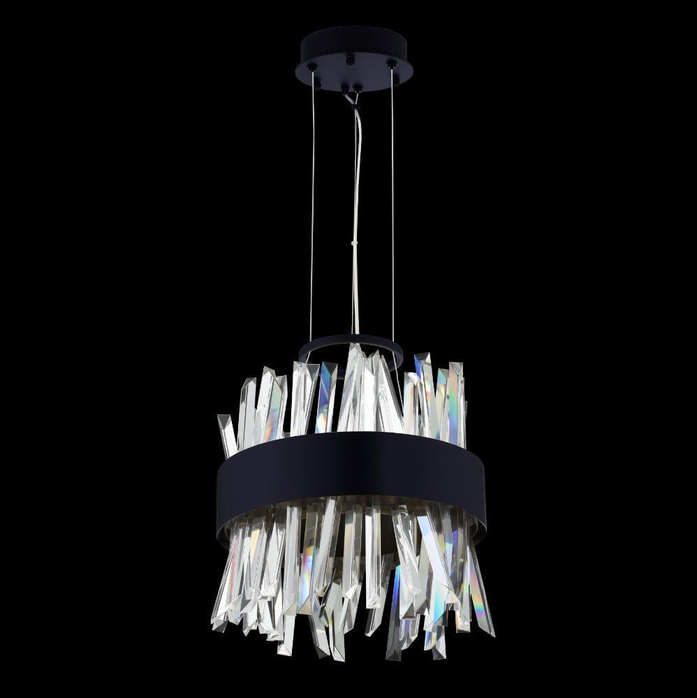 Kalco Glacier Indoor Pendant Light with Crystals 10in LED Dimmable: Kalco Glacier Indoor Pendant Light with Crystals 10in LED Dimmable Illuminate your space with the Modern Indoor Glacier Pendant featuring a stunning design and sparkling crystals. Crafted to order, th