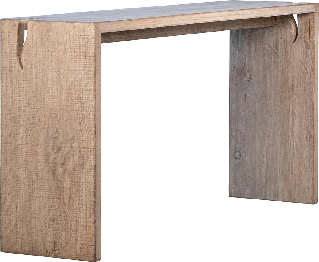 Merwin Light Warm Wash Pine Console Table 63W Reclaimed Wood (1 of 6)