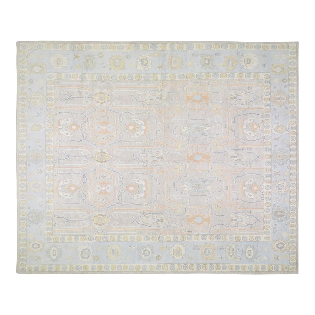 13'2 x 16' Handwoven Wool Oushak Area Rug from Turkey (1 of 6)