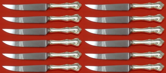 Towle Debussy Sterling Silver Steak Knife Set 12 pcs 8 1/4 in (1 of 1)