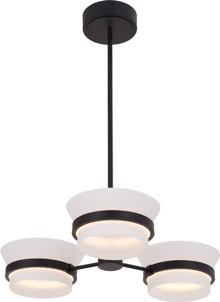 Kalco Anel 3-Light LED Chandelier Matte Black Finish: Kalco Anel 3-Light LED Chandelier Matte Black Finish Illuminate your space with the Classic Anel LED Chandelier, featuring a sleek matte black finish. This elegant chandelier is designed to enhance an