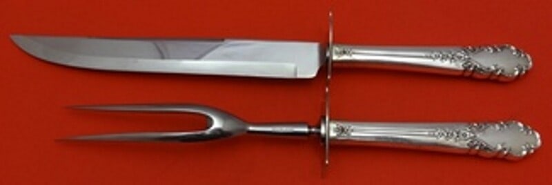 International Sterling Silver Bridal Veil 2-Piece Carving Set (1 of 2)