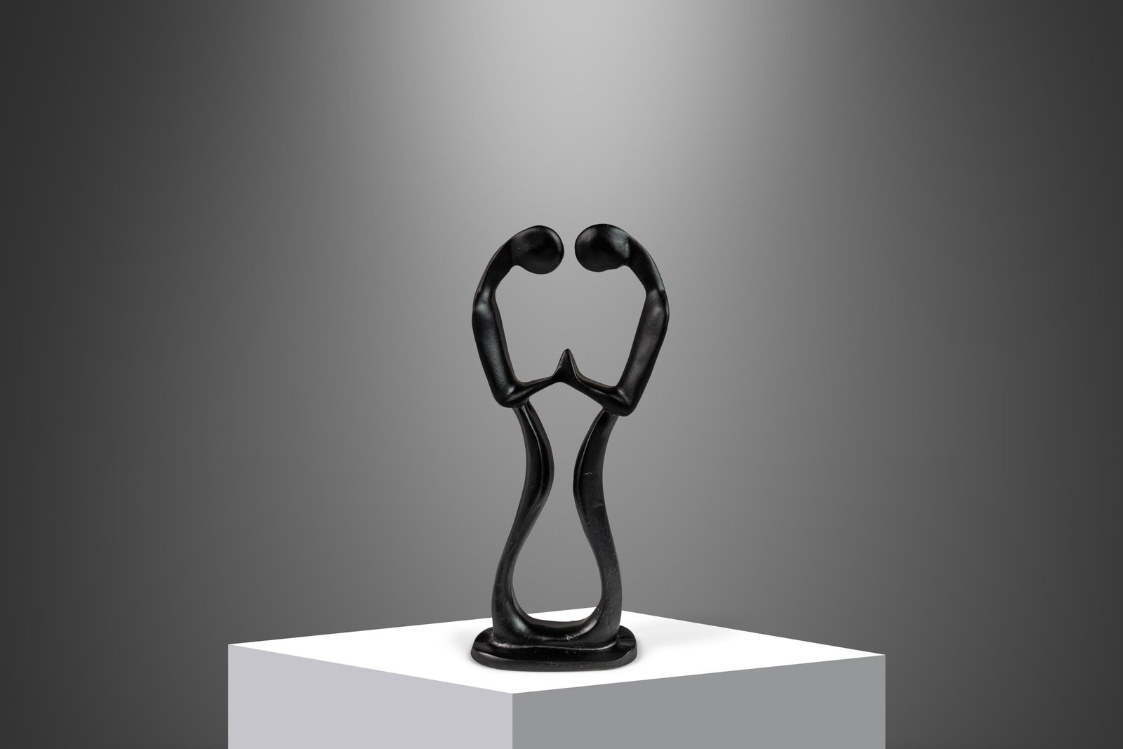 Mid-Century Modern Lovers Sculpture Solid Soapstone USA 1970s (1 of 10)