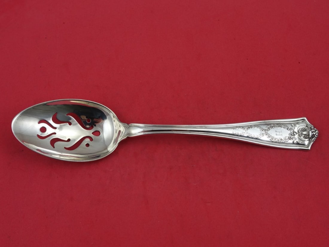 Tiffany & Co Winthrop Sterling Silver Slotted Serving Spoon 8 1/4": Tiffany & Co Winthrop Sterling Silver Slotted Serving Spoon 8 1/4" This exquisite serving spoon features the elegant Winthrop pattern by Tiffany & Co. Crafted from high-quality sterling silver (.925),