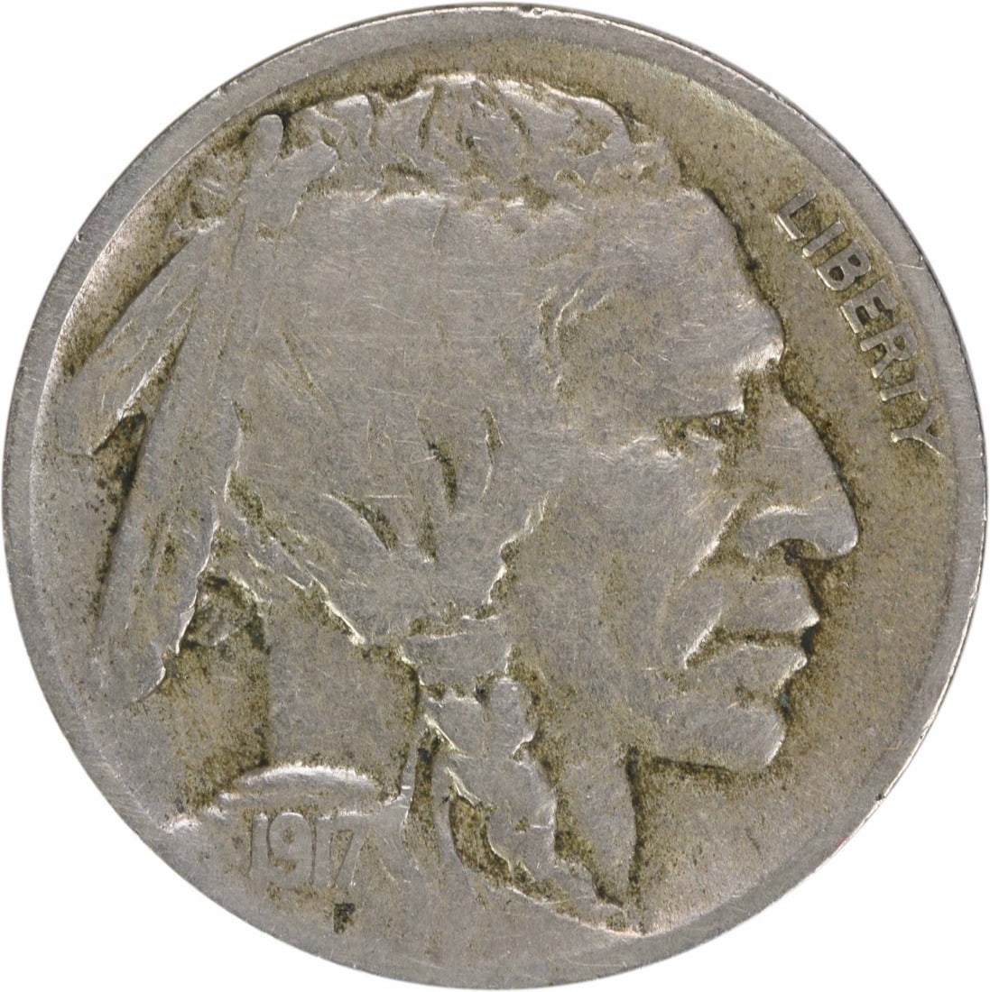 1917-D Buffalo Nickel 5C Circulated Uncertified Coin: 1917-D Buffalo Nickel 5C Circulated Uncertified Coin This 1917-D Buffalo Nickel is a classic American coin featuring the iconic design by James Earle Fraser. Minted in Denver, this circulated coin is 