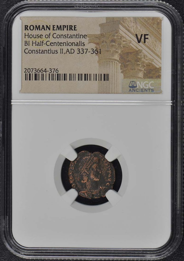 Ancient Roman Half-Centenionalis Coin Constantius II NGC VF20 (1 of 2)