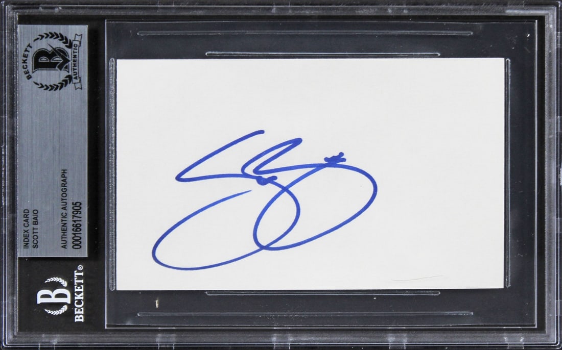 Scott Baio Signed 3x5 Index Card Beckett Authenticated Slabbed Happy Days (1 of 2)