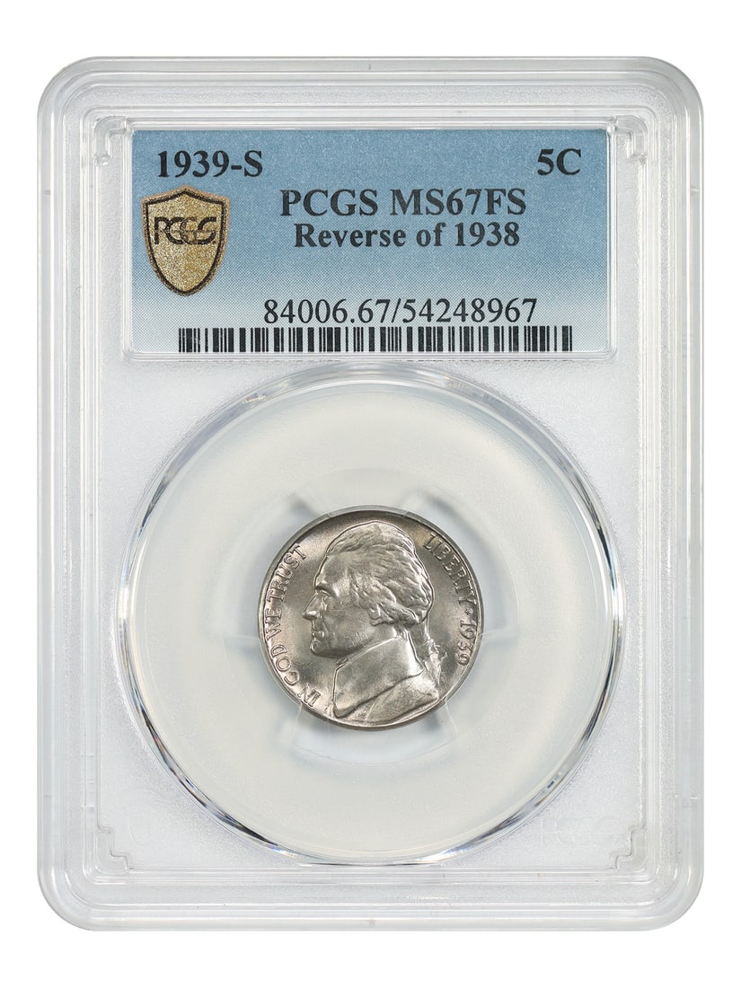 PCGS MS67FS 1939-S Jefferson Nickel Reverse of 1938 (1 of 4)