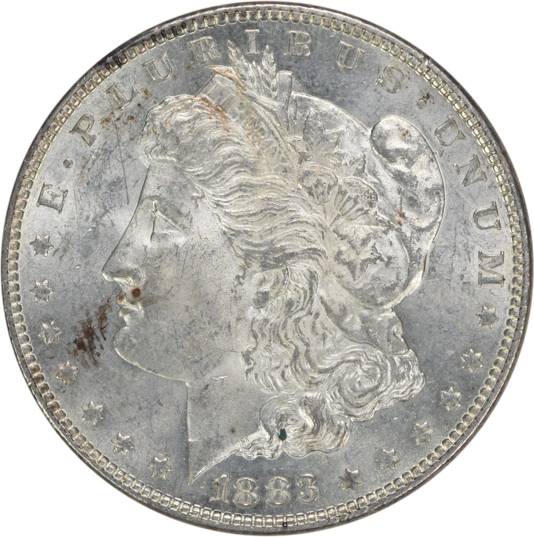 Uncirculated 1883 Morgan Dollar Silver Coin Brilliant Uncertified: Uncirculated 1883 Morgan Dollar Silver Coin Brilliant Uncertified This is an 1883 Morgan Silver Dollar from the United States, featuring a brilliant uncirculated (BU) grade. The coin is composed of si