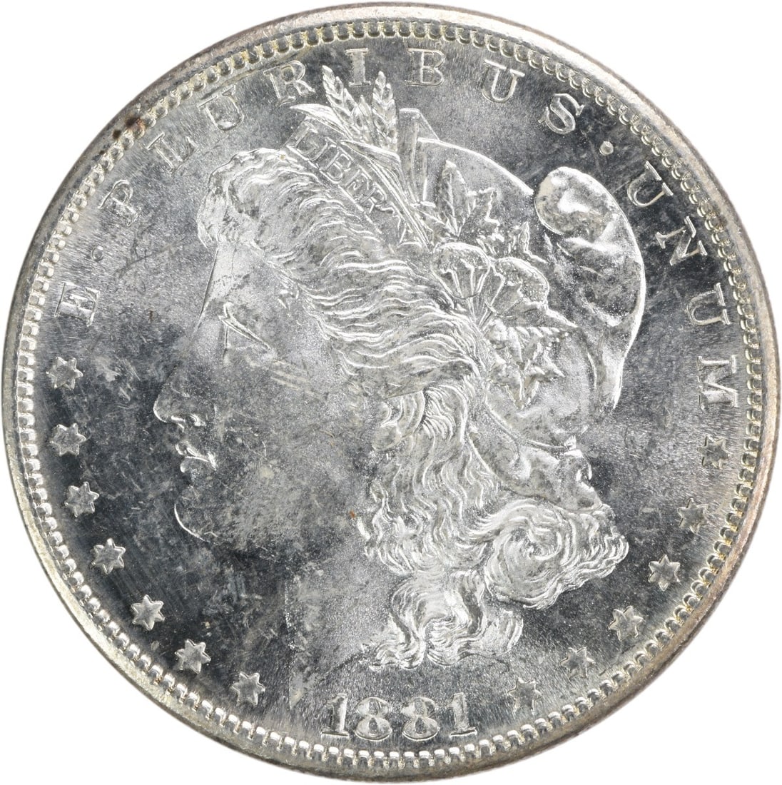 Choice BU 1881 S Morgan Silver Dollar Uncirculated Uncertified: Choice BU 1881 S Morgan Silver Dollar Uncirculated Uncertified This 1881-S Morgan Silver Dollar is a Choice Brilliant Uncirculated example. Struck at the San Francisco Mint, this pre-owned coin is com