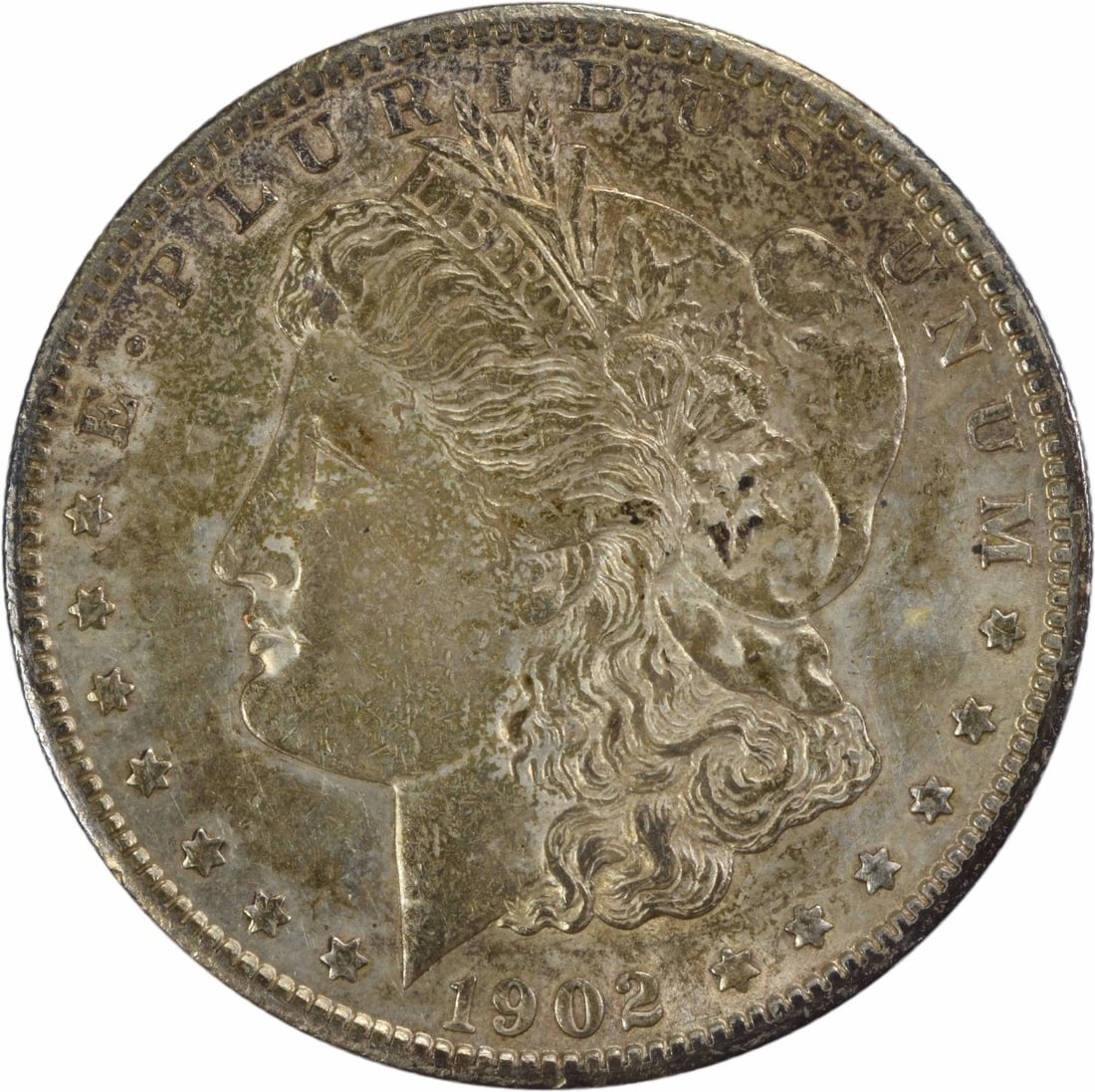 1902-S Morgan Silver Dollar AU Uncertified 90% Silver San Francisco Coin: 1902-S Morgan Silver Dollar AU Uncertified 90% Silver San Francisco Coin This 1902-S Morgan Silver Dollar showcases a beautiful design by George T. Morgan. Crafted with 90% silver and 10% copper, this
