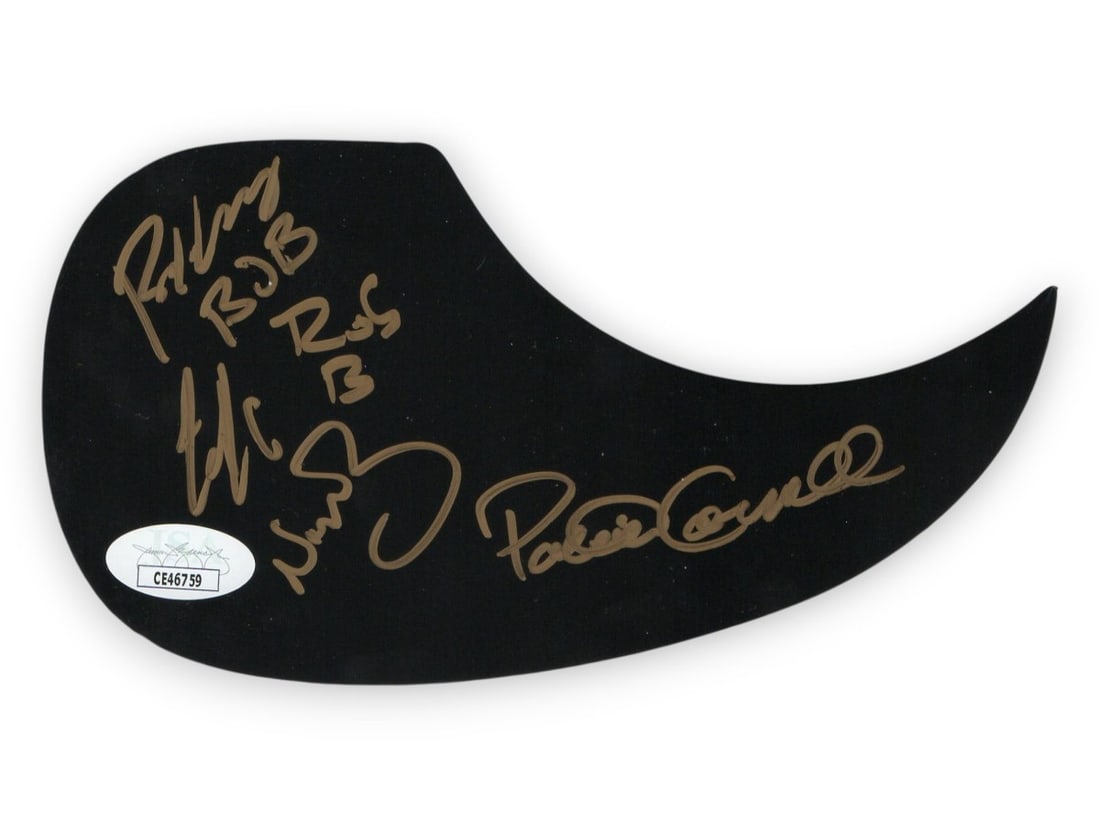 Blackjack Billy Band Signed Guitar Pickguard JSA Certified: Blackjack Billy Band Signed Guitar Pickguard JSA Certified This is an authentic autographed guitar pickguard from the Blackjack Billy Band, perfect for collectors and fans alike. The item is in pre-ow