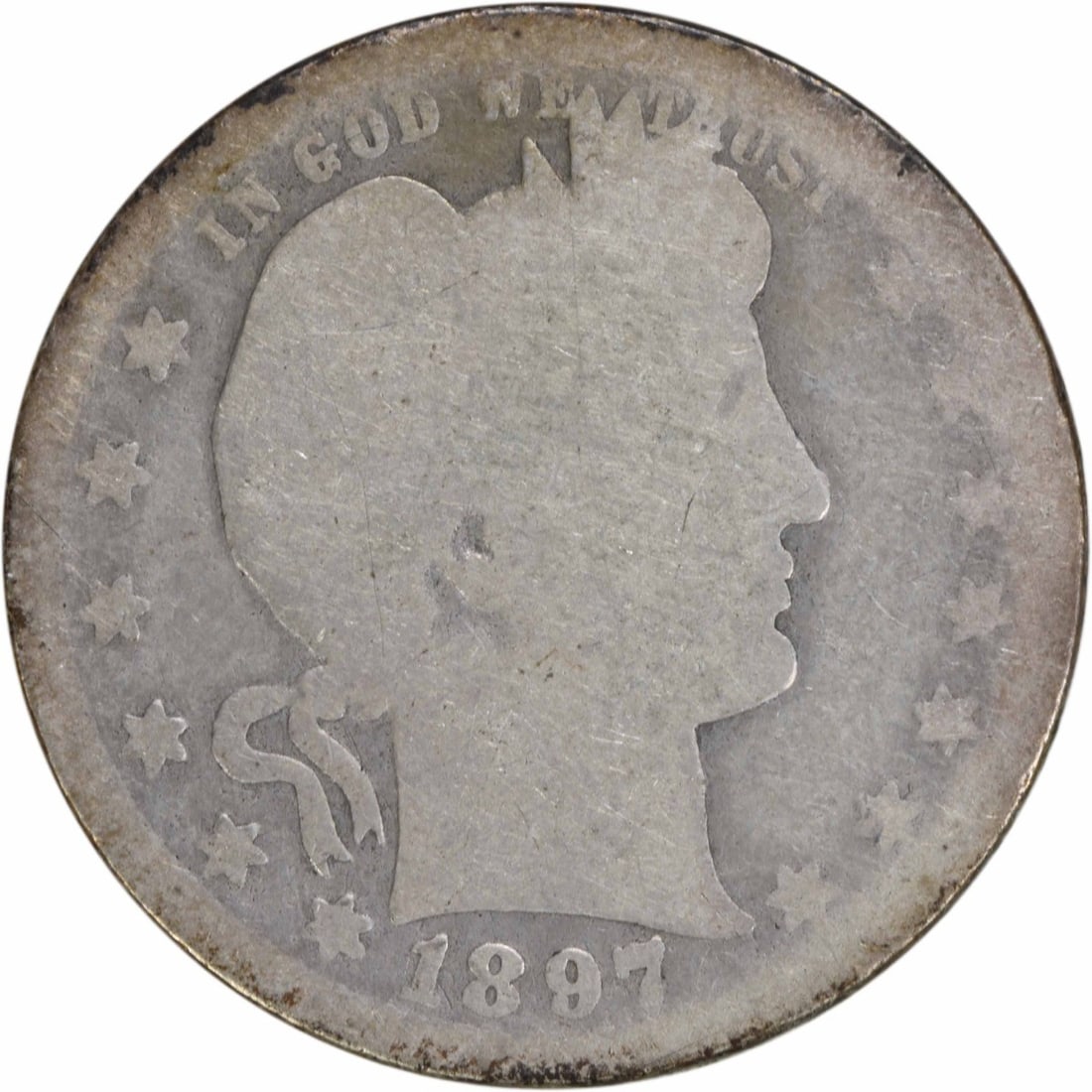 1897-O Barber Silver Quarter 25C G Uncertified New Orleans (1 of 2)