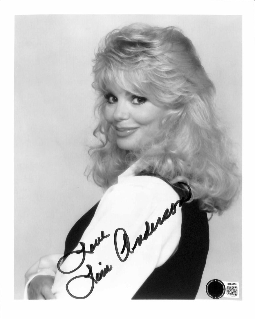 Beckett Authenticated Loni Anderson Hand Signed 8x10 Portrait: Beckett Authenticated Loni Anderson Hand Signed 8x10 Portrait This is a black-and-white 8x10 photograph personally hand-signed by actress Loni Anderson. The autograph is authenticated by Beckett Authe