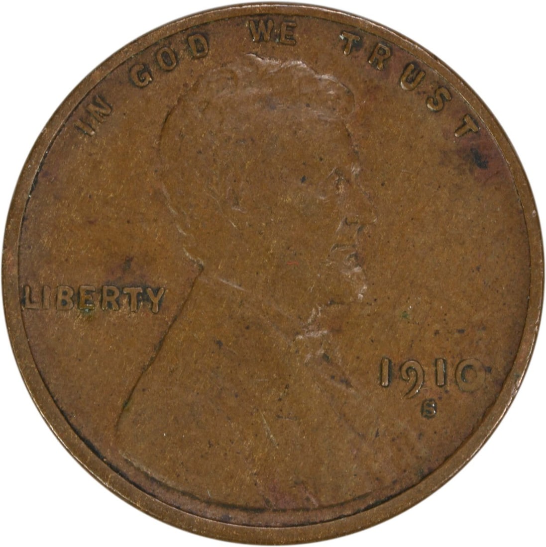 1910 S Lincoln Wheat Copper Small Cent EF Uncertified: 1910 S Lincoln Wheat Copper Small Cent EF Uncertified This 1910-S Lincoln Wheat Cent is a circulated coin graded as Extremely Fine (EF). Composed of copper, it originates from the United States and wa