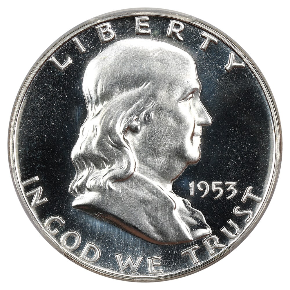1953 Franklin Half Dollar 50C PCGS Proof 67 DCAM D.L. Hansen - 3