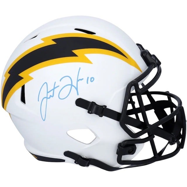Justin Herbert signed Los Angeles Chargers replica helmet Fanatics Authentic (1 of 2)