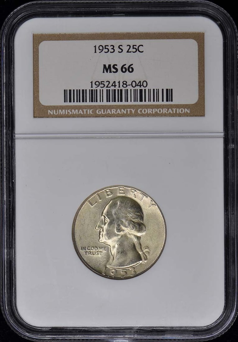 1953-S Washington Quarter NGC MS66 Uncirculated San Francisco (1 of 2)