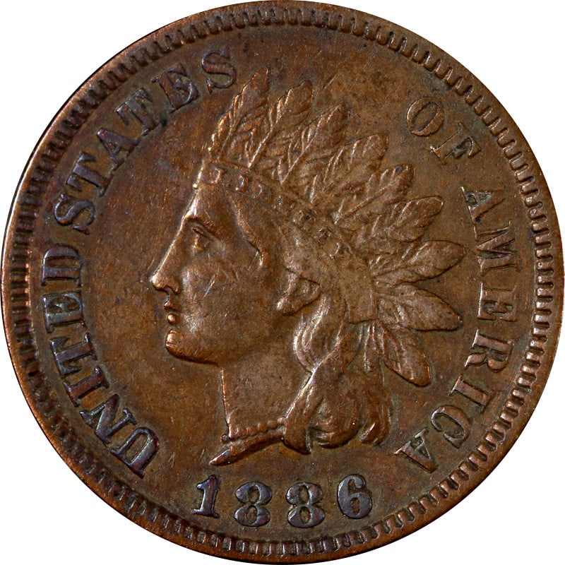 1886 Indian Head Cent Type 1 Copper Coin (1 of 2)
