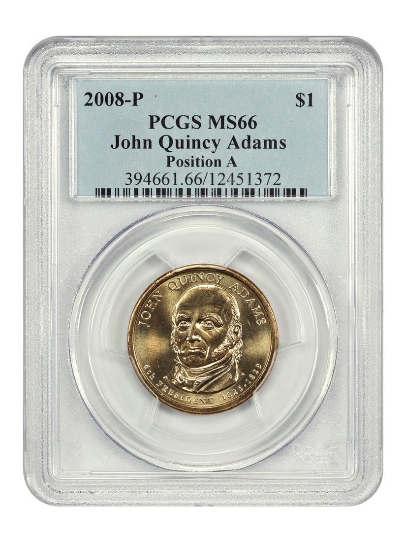 John Quincy Adams 2008 Philadelphia Dollar PCGS MS66 Position A (1 of 4)