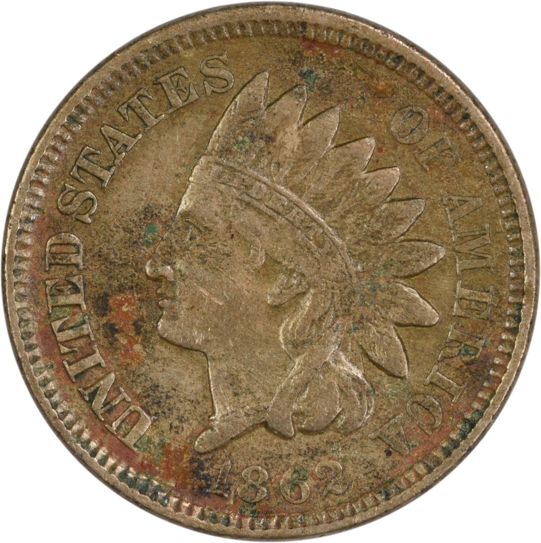 1862 Indian Head Cent EF Uncertified Philadelphia Mint: 1862 Indian Head Cent EF Uncertified Philadelphia Mint This 1862 Indian Cent features the iconic Indian Head design by James Barton Longacre. Minted in Philadelphia, this coin is made of 88% copper an