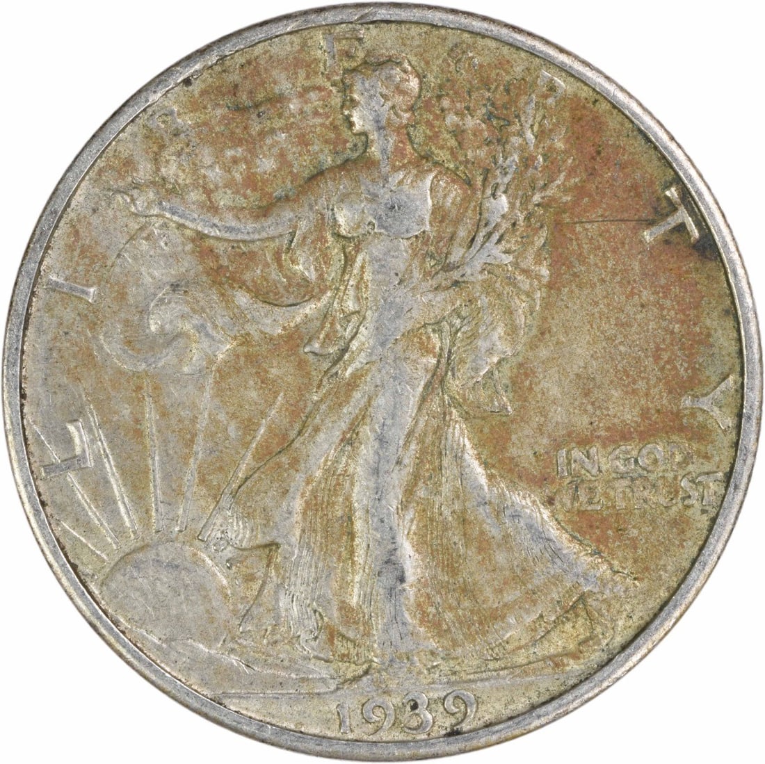 1939 San Francisco Mint Liberty Walking 50C Silver Half Dollar Extra Fine Uncertified: 1939 San Francisco Mint Liberty Walking 50C Silver Half Dollar Extra Fine Uncertified This 1939-S Walking Liberty Half Dollar is a circulated coin graded as Choice Extremely Fine (EF). Struck at the S