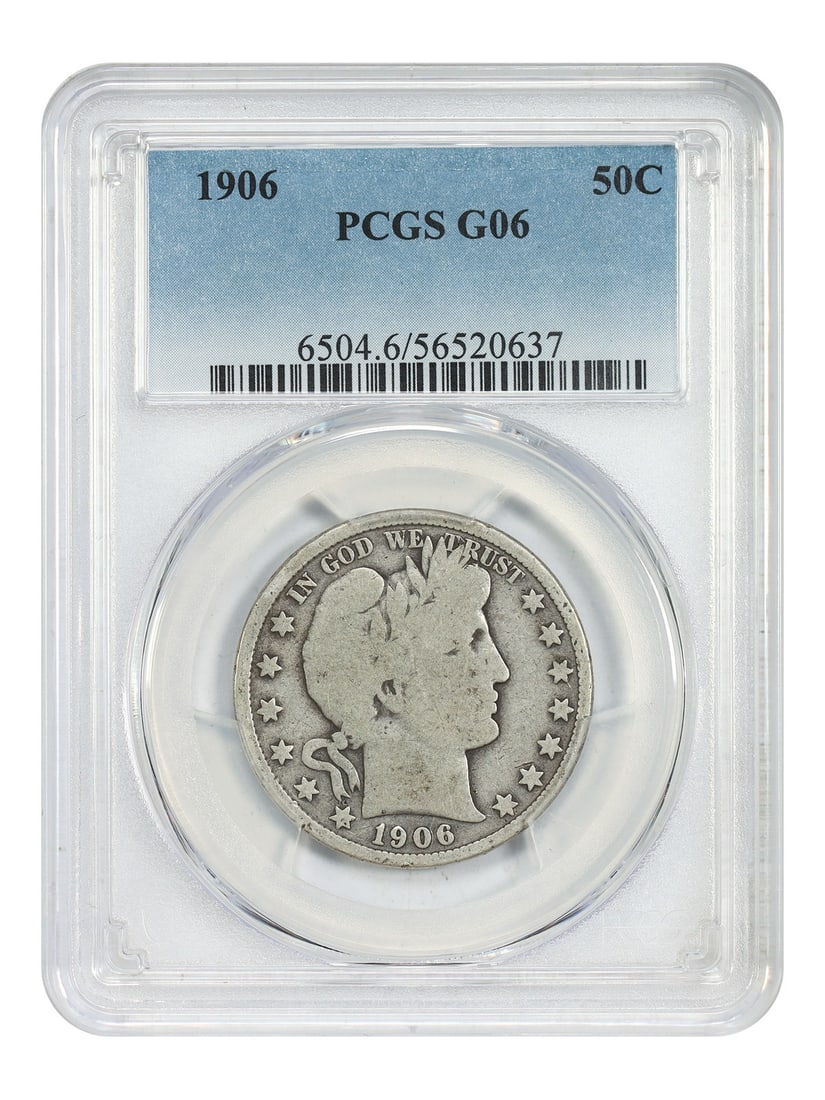 1906 PCGS Good 06 Barber Half Dollar 50C (1 of 4)