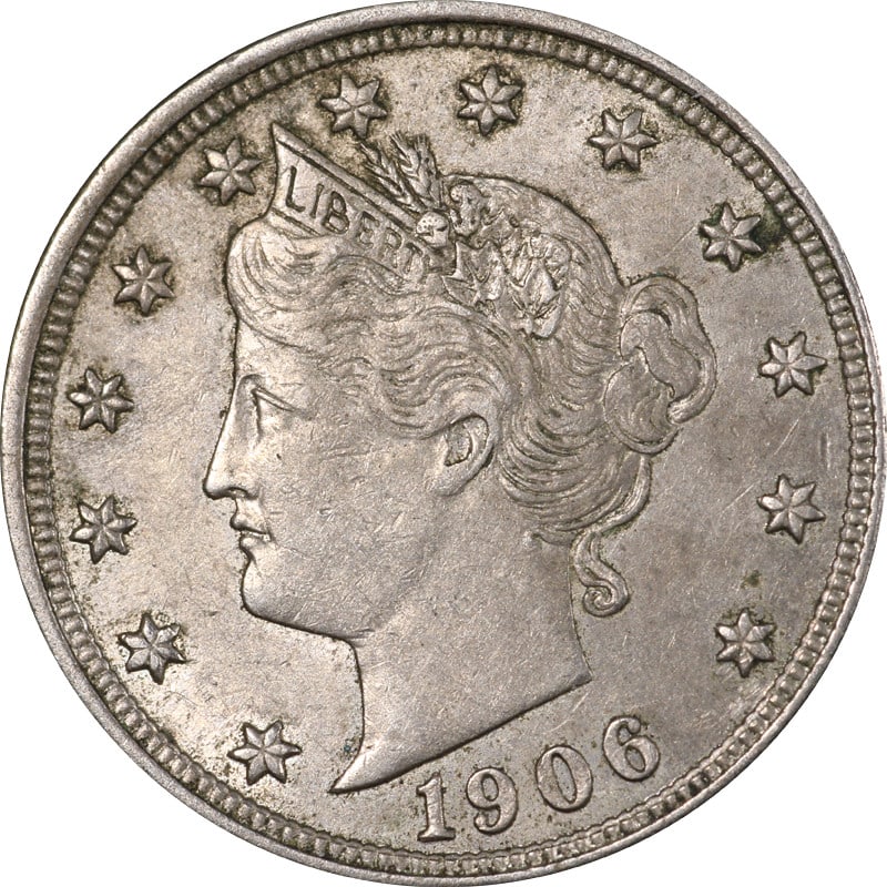 United States 1906 Liberty Head V Nickel Circulated Example (1 of 2)