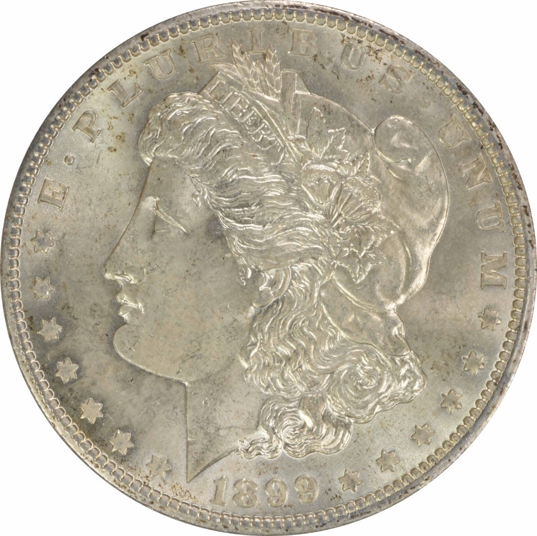 Uncirculated 1899 O Morgan Dollar Silver Coin Choice BU Uncertified: Uncirculated 1899 O Morgan Dollar Silver Coin Choice BU Uncertified This 1899-O Morgan Silver Dollar is an uncirculated coin graded as Choice Brilliant Uncirculated (BU). Minted at the New Orleans Min