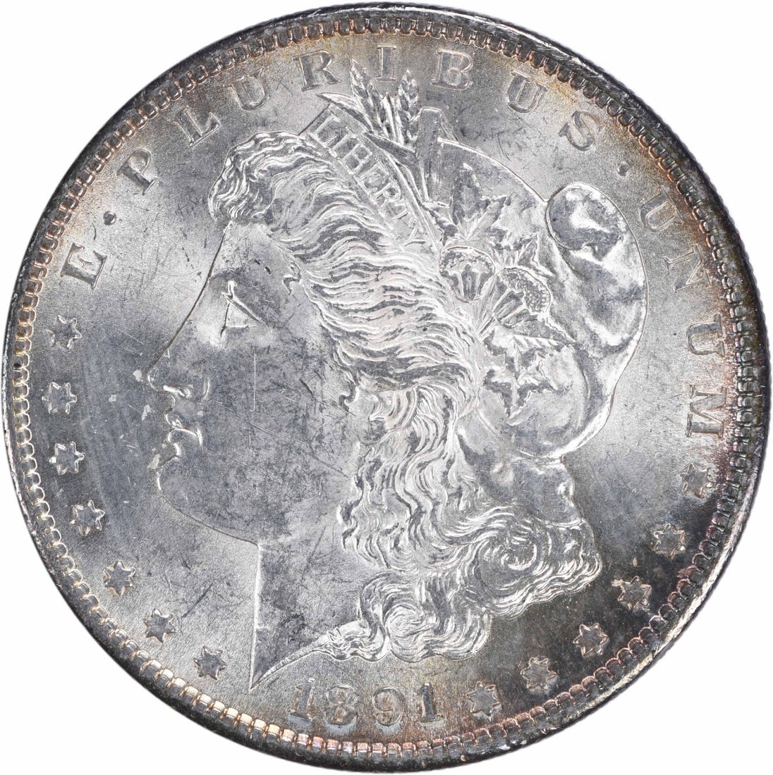 Uncirculated 1891 San Francisco Silver Dollar Morgan BU Grade: Uncirculated 1891 San Francisco Silver Dollar Morgan BU Grade This is an uncirculated 1891-S Morgan Silver Dollar featuring brilliant uncirculated (BU) grade. Minted in San Francisco, this pre-owned c