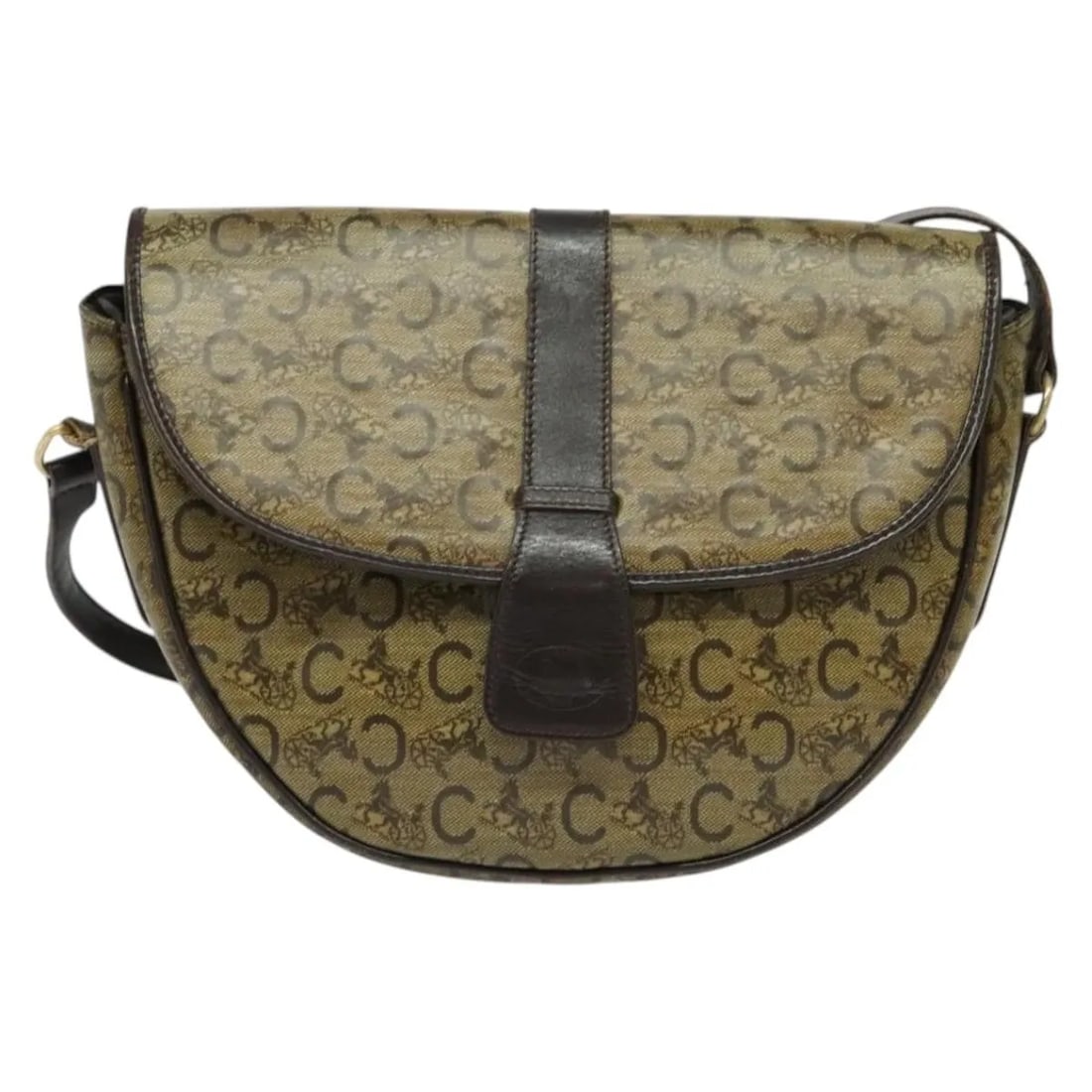 Celine C Sulky Beige Canvas Leather Shoulder Bag (1 of 18)
