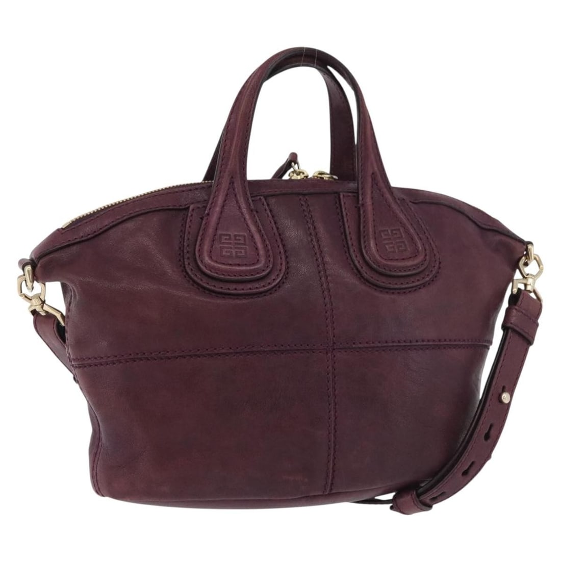 Givenchy Nightingale Purple Leather 2way Handbag with Strap (1 of 18)