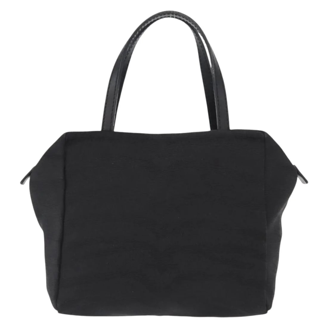Fendi Vintage Black Canvas Handbag Made in Italy: Fendi Vintage Black Canvas Handbag Made in Italy This Fendi vintage handbag for women is crafted from black canvas and features a classic design. Made in Italy, it offers a compact silhouette with a s