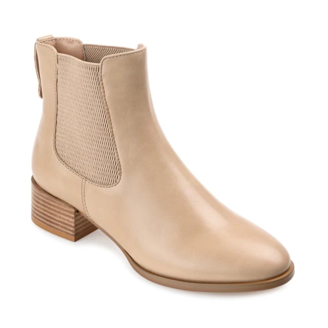 Journee Collection Chayse Chelsea Tan Pull On Block Heel Bootie 7.5: Journee Collection Chayse Chelsea Tan Pull On Block Heel Bootie 7.5 Step into style this fall with the JOURNEE COLLECTION Women's Chayse Chelsea Pull On Block Heel Bootie in Tan. Designed for the mode