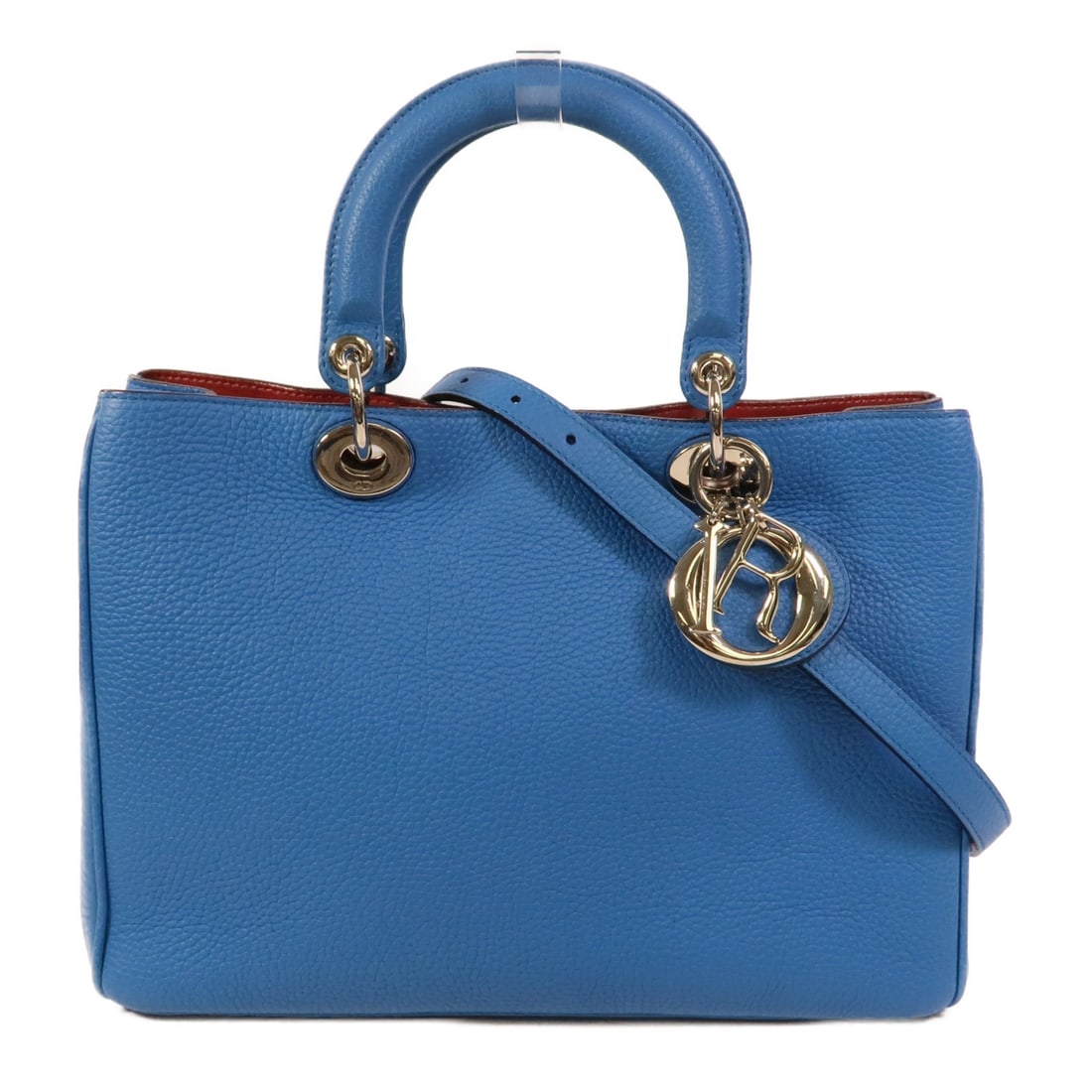 Dior Diorissimo Blue Calfskin 2way Shoulder Tote Bag: Dior Diorissimo Blue Calfskin 2way Shoulder Tote Bag Christian Dior Diorissimo 2-way shoulder tote bag in blue calfskin leather. Designed for women, this bag is made in France and is described in AB v