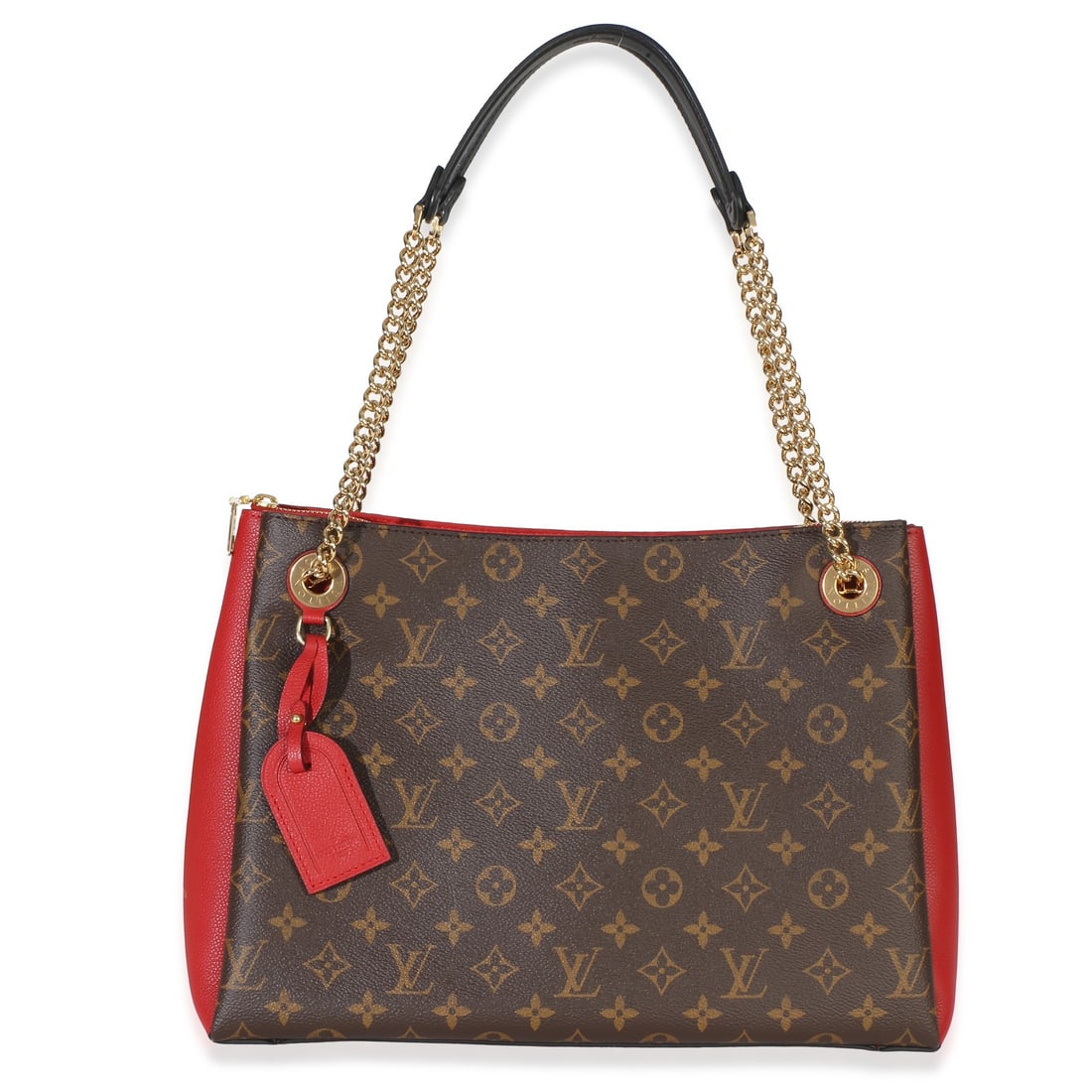Louis Vuitton Surene MM Shoulder Bag Cherry Monogram Canvas: Louis Vuitton Surene MM Shoulder Bag Cherry Monogram Canvas Pre-owned Louis Vuitton Surene MM shoulder bag in cherry monogram canvas. This unisex design features a magnetic closure, microfiber lining,