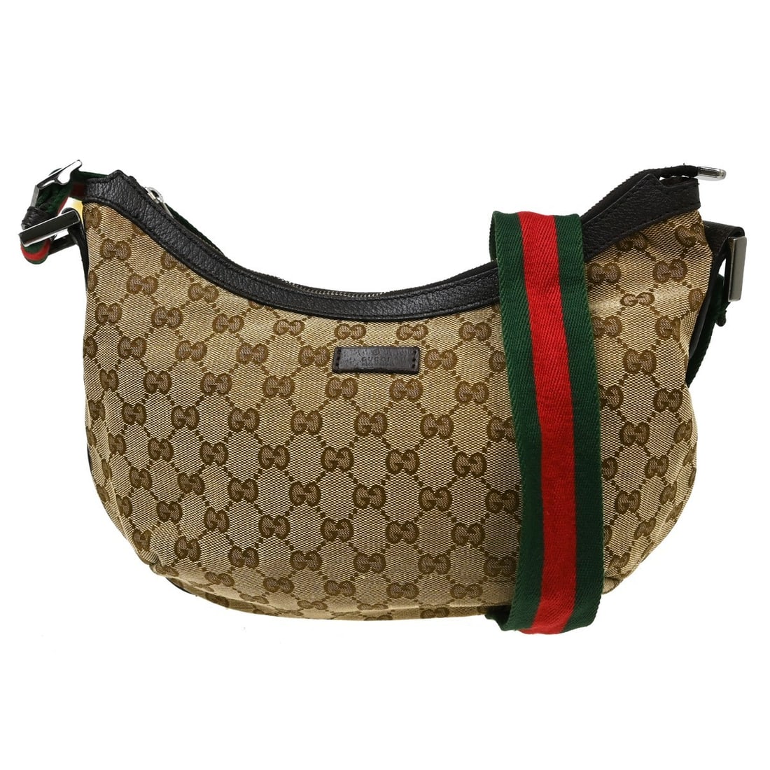 Gucci GG Canvas Leather Shoulder Bag Brown Beige 181092 002404: Gucci GG Canvas Leather Shoulder Bag Brown Beige 181092 002404 Gucci GG shoulder bag in brown and beige canvas with leather trim. Designed with a shoulder strap and a large profile, this women's bag f