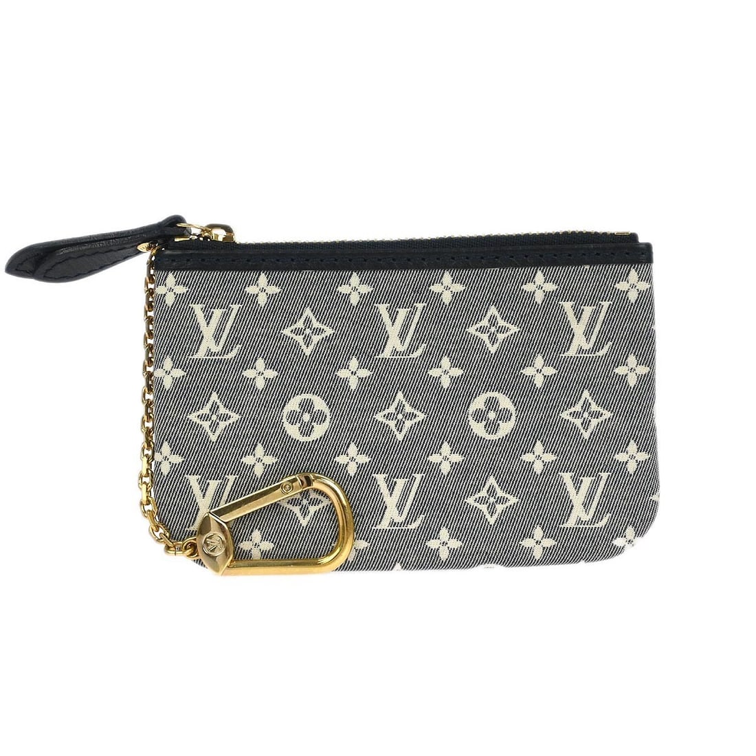 Louis Vuitton Pochette Cles M62995 Monogram Idylle blue coin wallet: Louis Vuitton Pochette Cles M62995 Monogram Idylle blue coin wallet Vintage Louis Vuitton Pochette Cles coin wallet in Encre navy and white Monogram Idylle canvas with leather trim. This unisex piece 