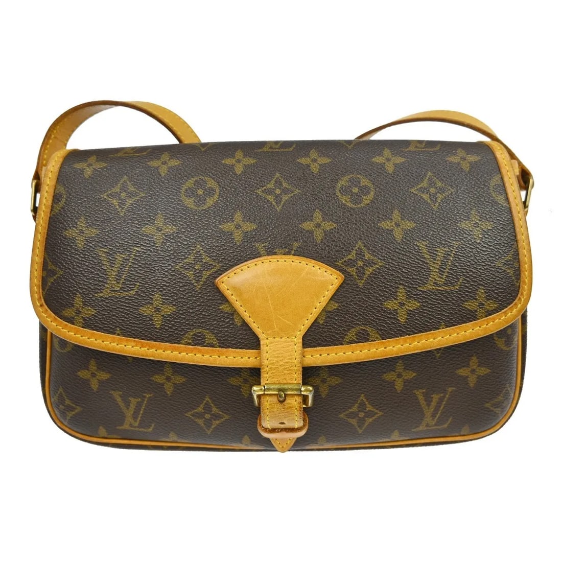 Louis Vuitton Sologne Brown Monogram Canvas Shoulder Bag: Louis Vuitton Sologne Brown Monogram Canvas Shoulder Bag Louis Vuitton Sologne Monogram shoulder bag in brown canvas. This piece is in good condition with visible wear throughout, including scuffs, su