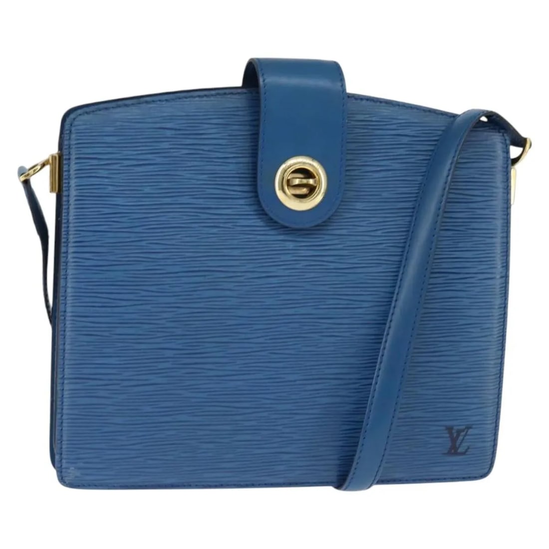 Louis Vuitton Capucines blue Epi leather shoulder bag: Louis Vuitton Capucines blue Epi leather shoulder bag This Louis Vuitton Capucines shoulder bag is crafted from blue Epi leather, designed for women. It features metal fittings and an interior compart